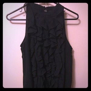 Gently used Extra small black ruffle tank top